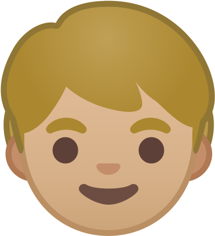 10130 Child Medium Light Skin Tone Icon - Emoji Niño (512x512)
