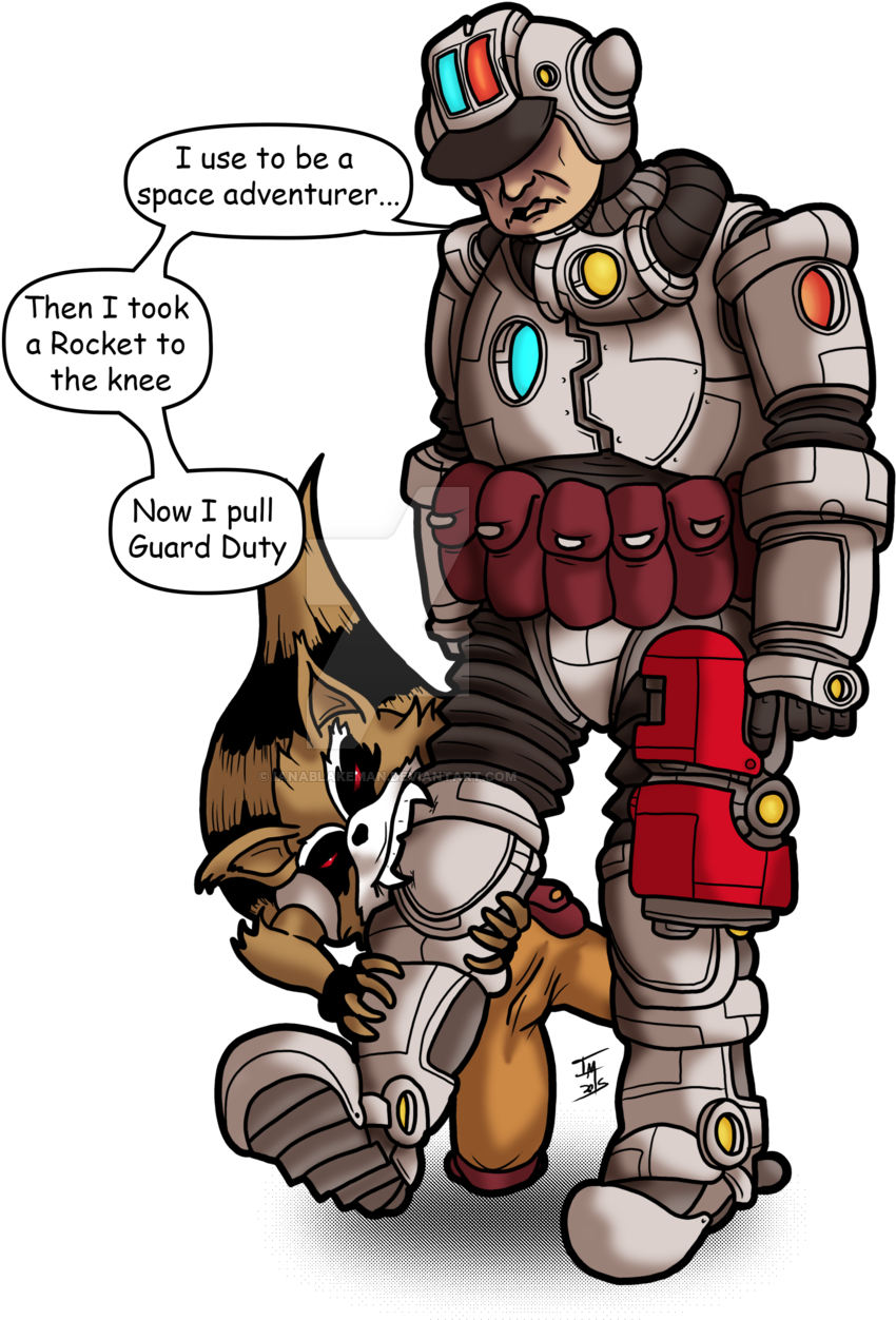 Rocket To The Knee By Ianablakeman - Cartoon (1024x1365)