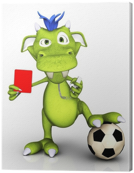 Obraz Na Płótnie Potwór Cartoon Jako Sędziego Piłki - Referee (400x400)