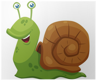 Poster Illustration Der Cartoon Snail Vector • Pixers® - E Devant 2 Consonnes (400x400)