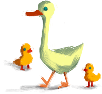 Ducks In Children's Book - Duck (434x400)