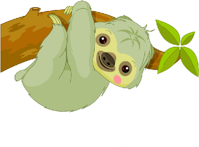 Cute Cartoon Bear Clipart 14 - Baby Sloth Clipart (400x400)