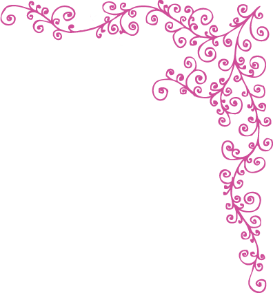 Zipadeedoodah Header Flourish Image - Pink Corner Flourish Transparent (396x426)