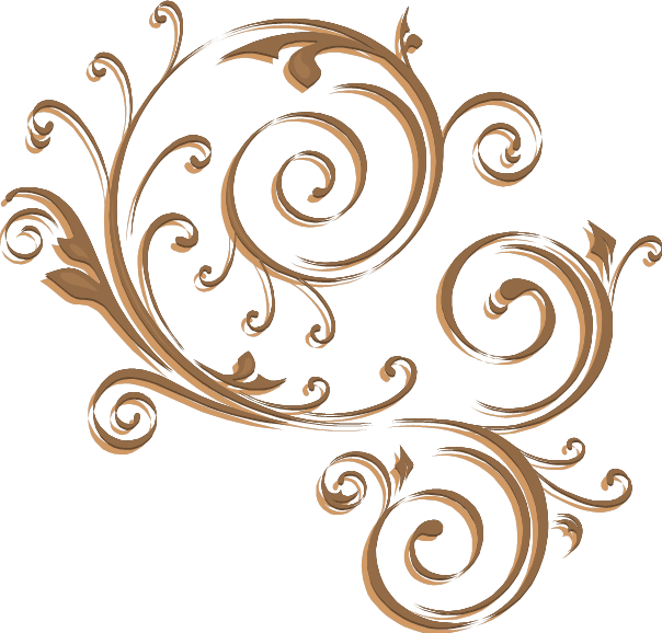 Transparent Background Gold Swirls (604x578)