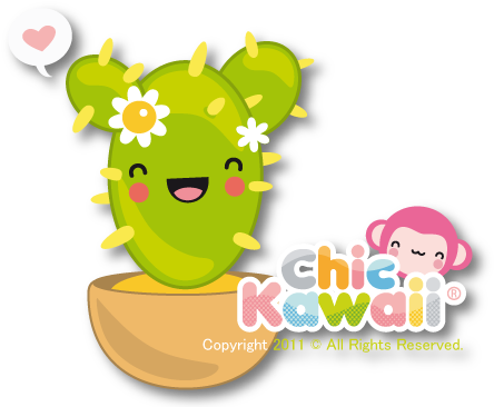 Chic Kawaii Cactus - Drawing (476x384)