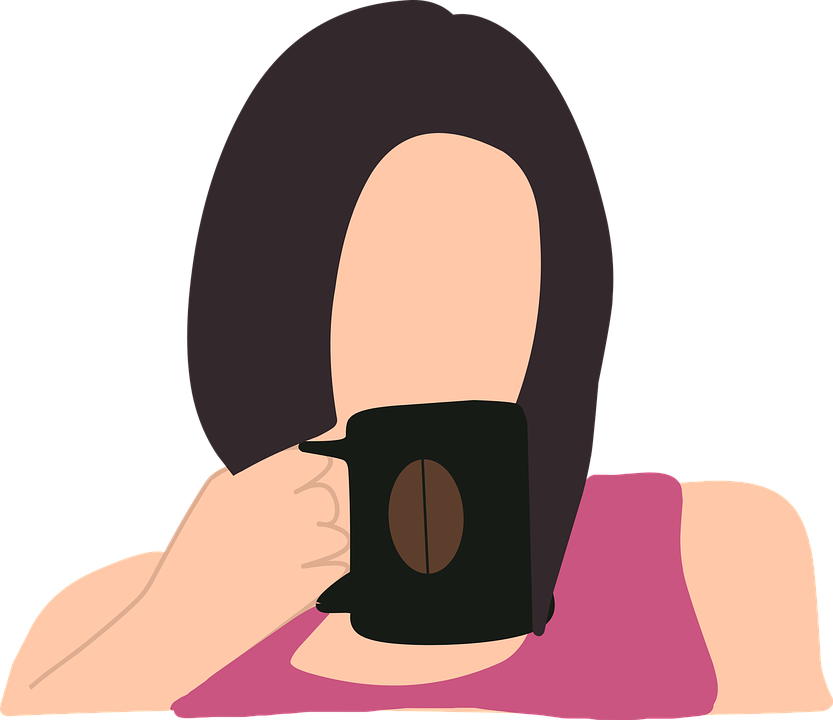 Woman, Coffee, Drink, Hot, Break, Hair, Skin, Clothes - Coffee (833x720)