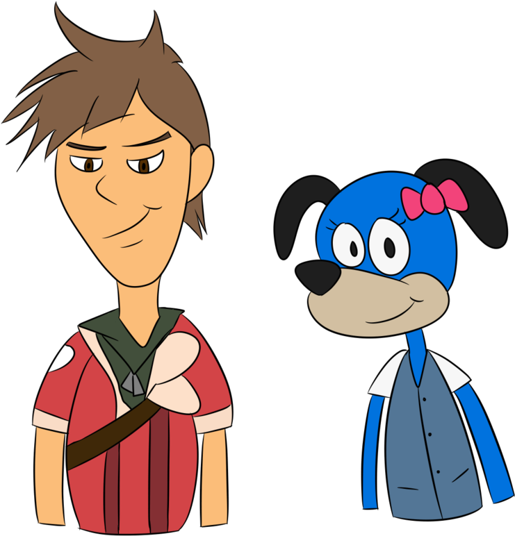 [at] A Boston Boy And A Dog By Professor-renderer - Dog (914x874)