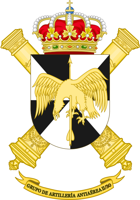 File Coat Of Arms Of The 2nd 30th Air Defence Artillery - Regimiento De Artillería Getafe Xiii (500x718)