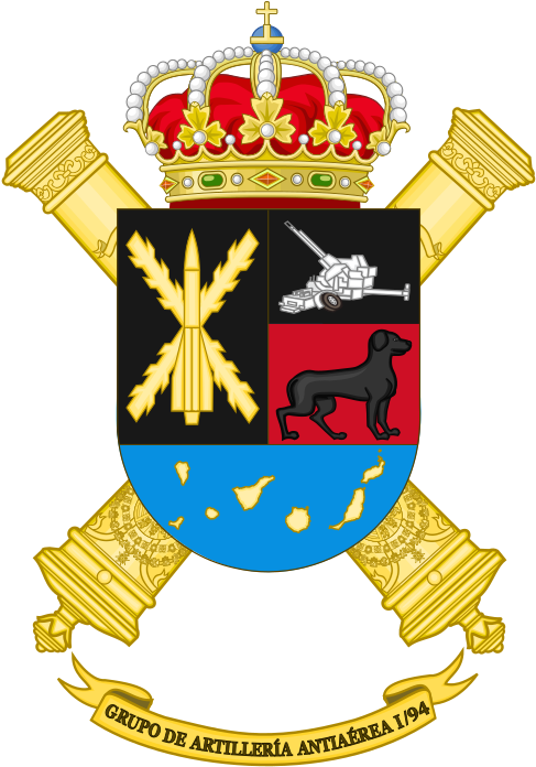 File Coat Of Arms Of The 1st 94 Air Defence Artillery - Regimiento De Artillería Getafe Xiii (500x718)
