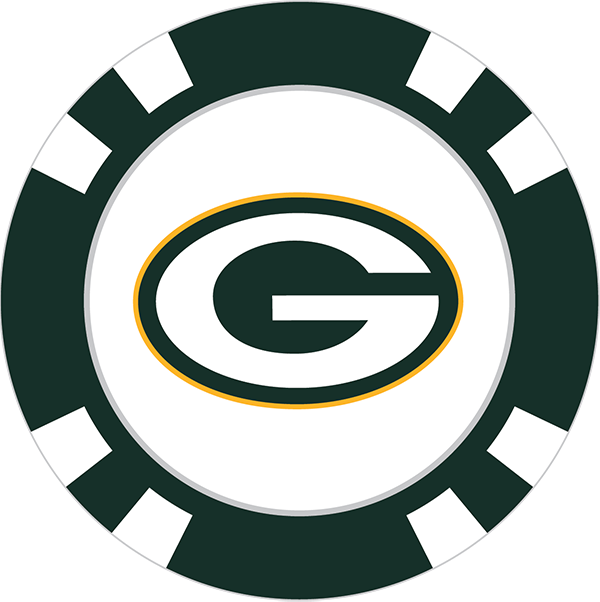 Green Bay Packers Poker Chip Ball Marker - Toronto Blue Jay Png (600x602)