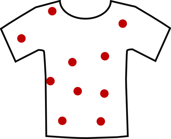 Polka Dots T Shirt Clipart (600x488)