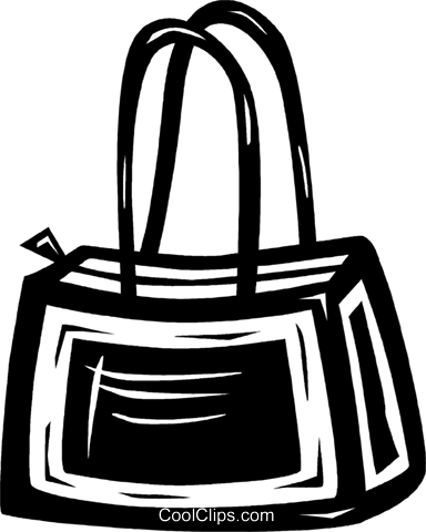 Purse Royalty Free Vector Clip Art Illustration - Handbag (384x480)