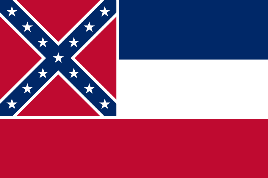 Mississippi State Flag - 2nd National Confederate Flag (1280x720)