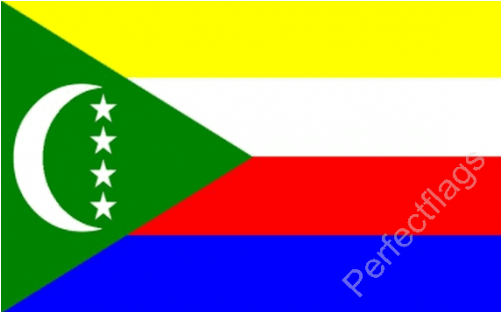 Comoros Hand Flag - Drapeau Du Comores (500x500)