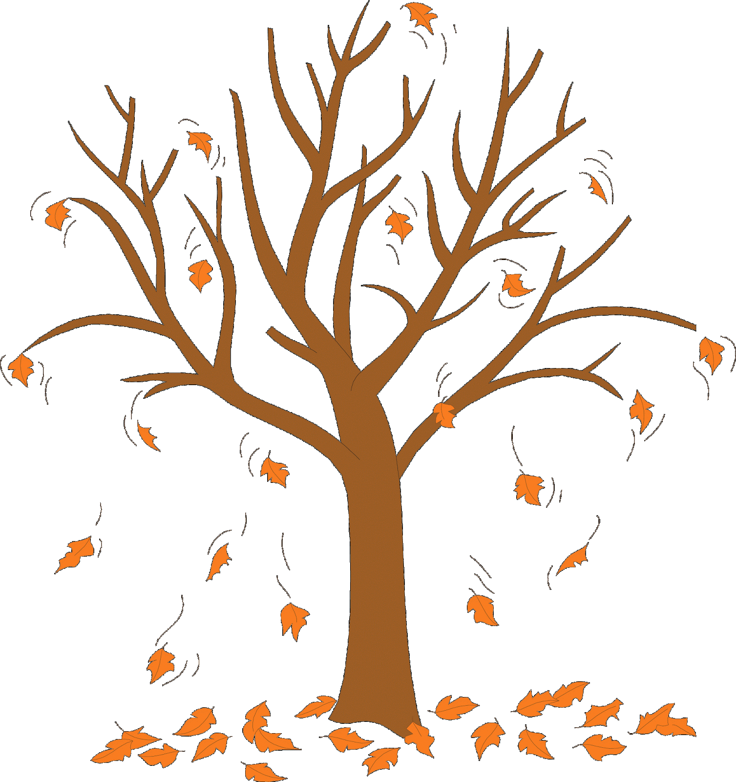 Leaves Falling Off Trees Clipart - Leaves Falling Off A Tree (1507x1600)