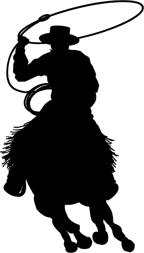 Cowboy Project - Roper Black And White Clipart Free (292x512)