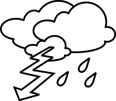 Stormy, Weather, Thunderstorm, Lightning - Stormy Clip Art (392x340)