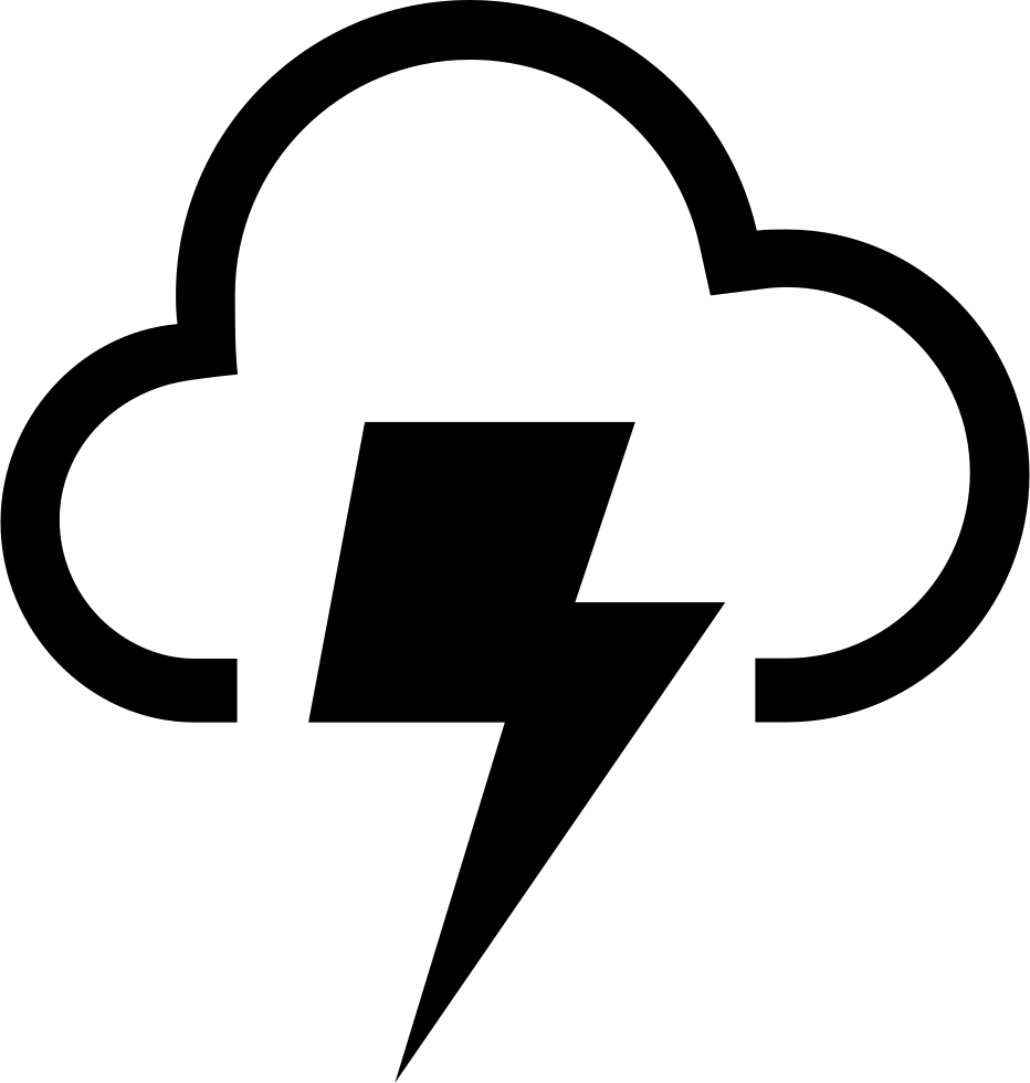 Ios Thunderstorm Outline Comments - Pictogram (932x980)