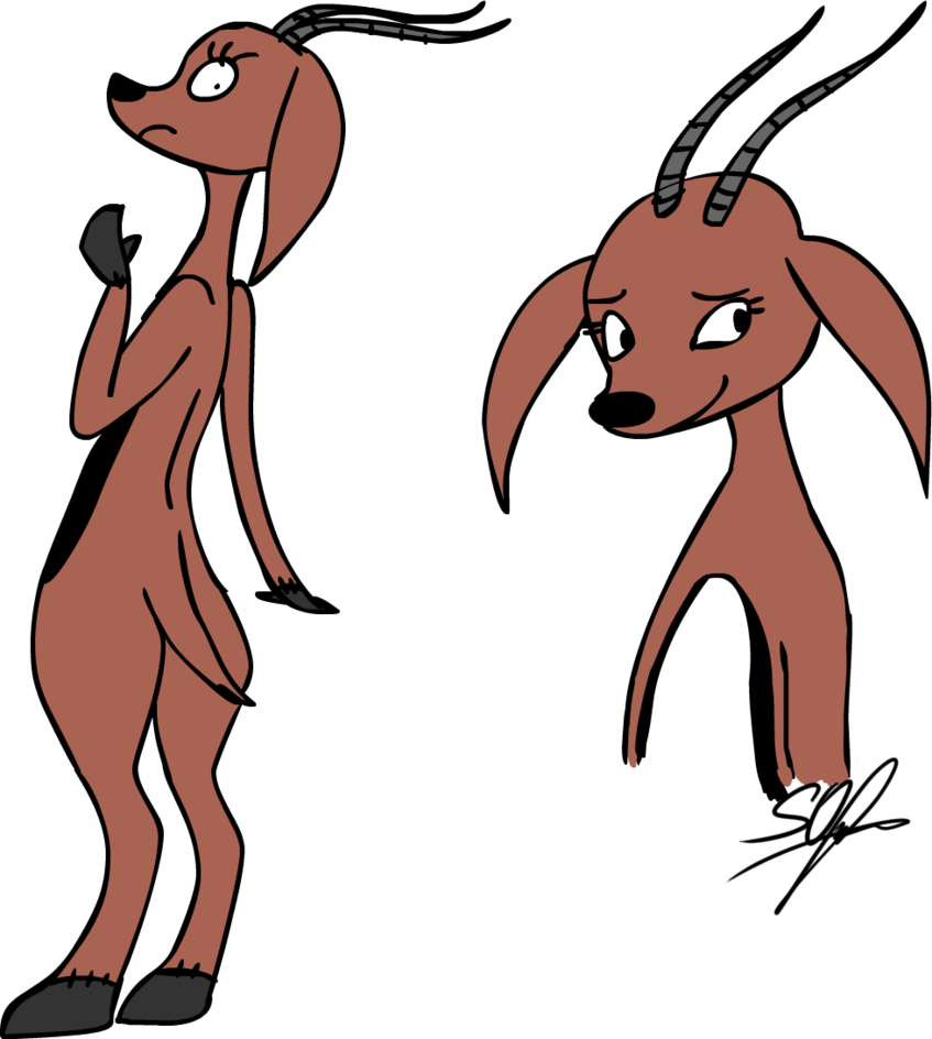 Miss Antelope By Simina-cindy - Cartoon (847x944)
