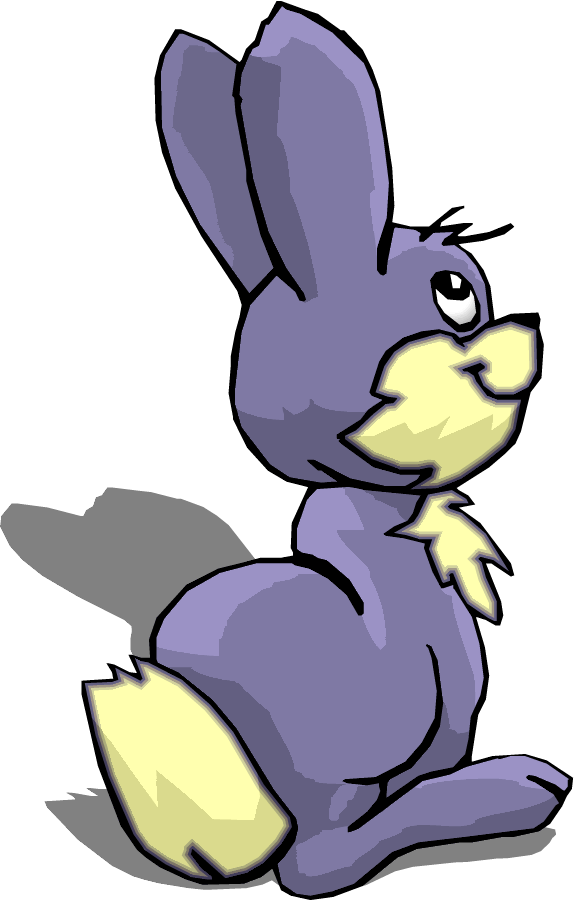 Bunny Clipart Side View - Thinking Of You Bunny (574x900)