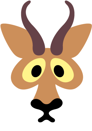 Antelope Mask Printable (500x500)