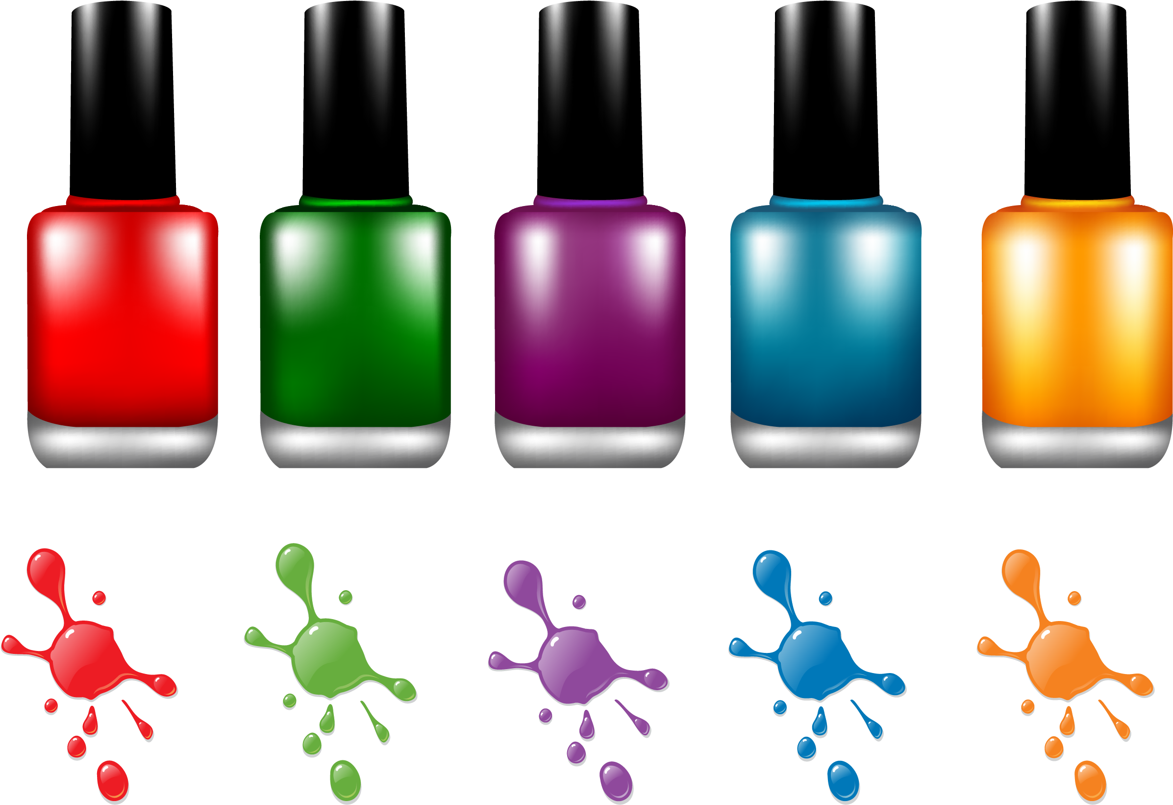 Nail Polish Cosmetics Manicure - Paint Splatter Clip Art (2409x1643)
