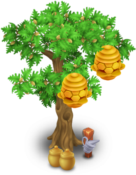 Beehive Tree Stage 2 - Bee Hive On Tree (574x574)