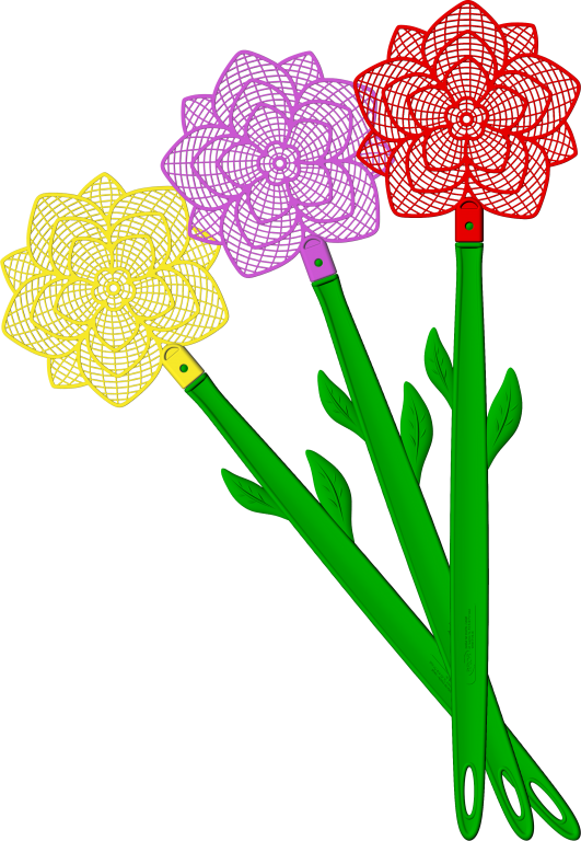 Bros Flower Fly Swatter - Bros Packa Na Muchy Kwiatek 1 Szt. (531x768)