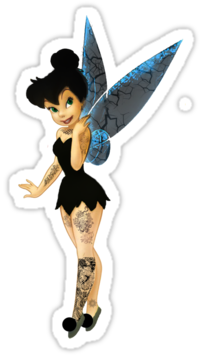 Tinkerbell With Black Hair - Goth Tinkerbell (375x360)