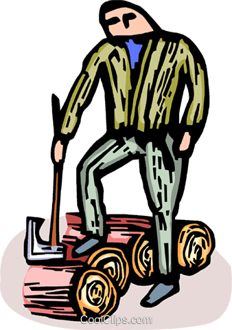 Forestry Worker Royalty Free Vector Clip Art Illustration - Forestry Worker Royalty Free Vector Clip Art Illustration (338x480)