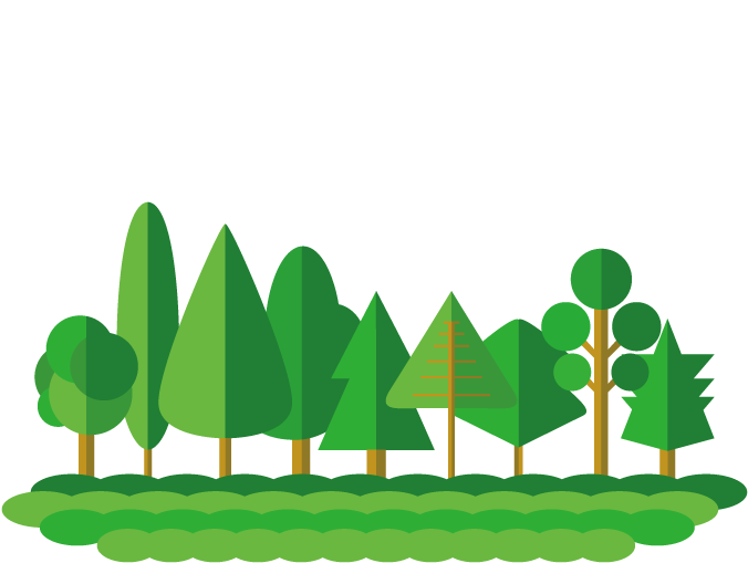 Flat Design Forest Tree - Forest Vector Png (725x639)