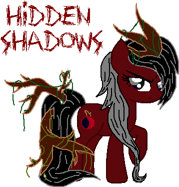 Hidden Shadows- Dark Forest Themed Mlp Oc By Kittyartpony - Mlp Themed Oc (414x430)