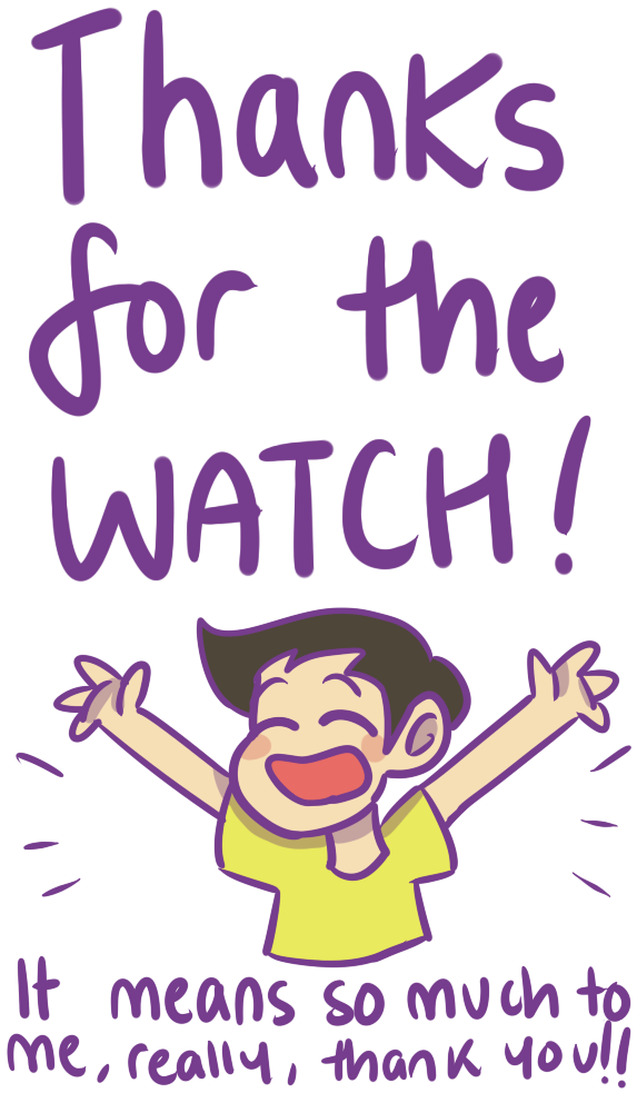 Thanks For The Watch By Taruandtobi - Cartoon (600x1000)