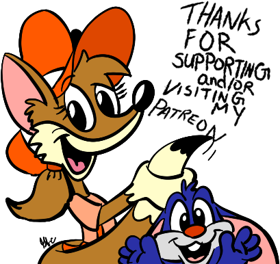 Gfox-patreonic Thanks By Spongefox - Cartoon (436x400)