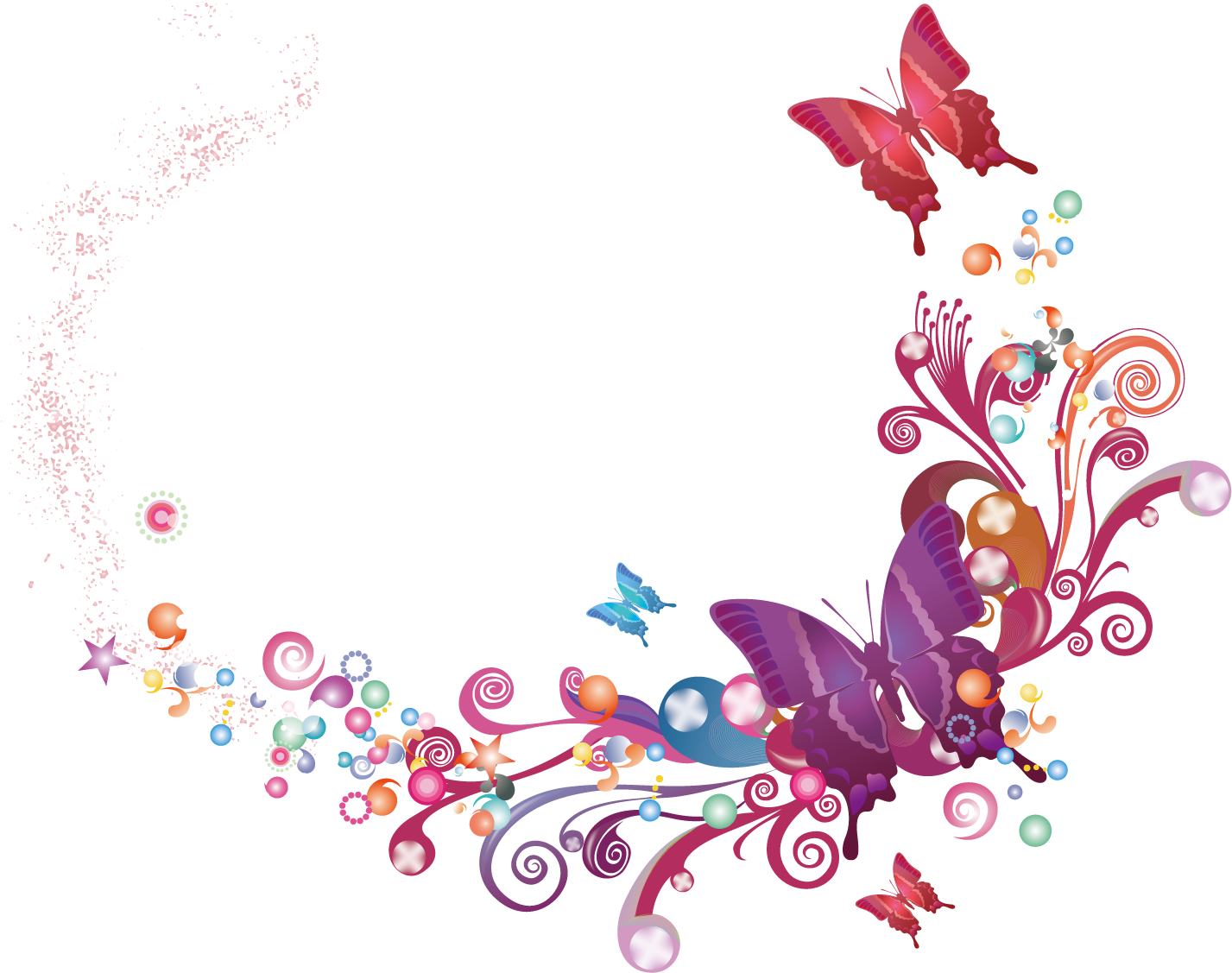 Butterfly Pattern Border - Butterfly Frame - (1500x1501) Png Clipart