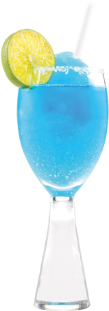 Blue & Frozen Margarita - Blue Margarita Png (389x451)