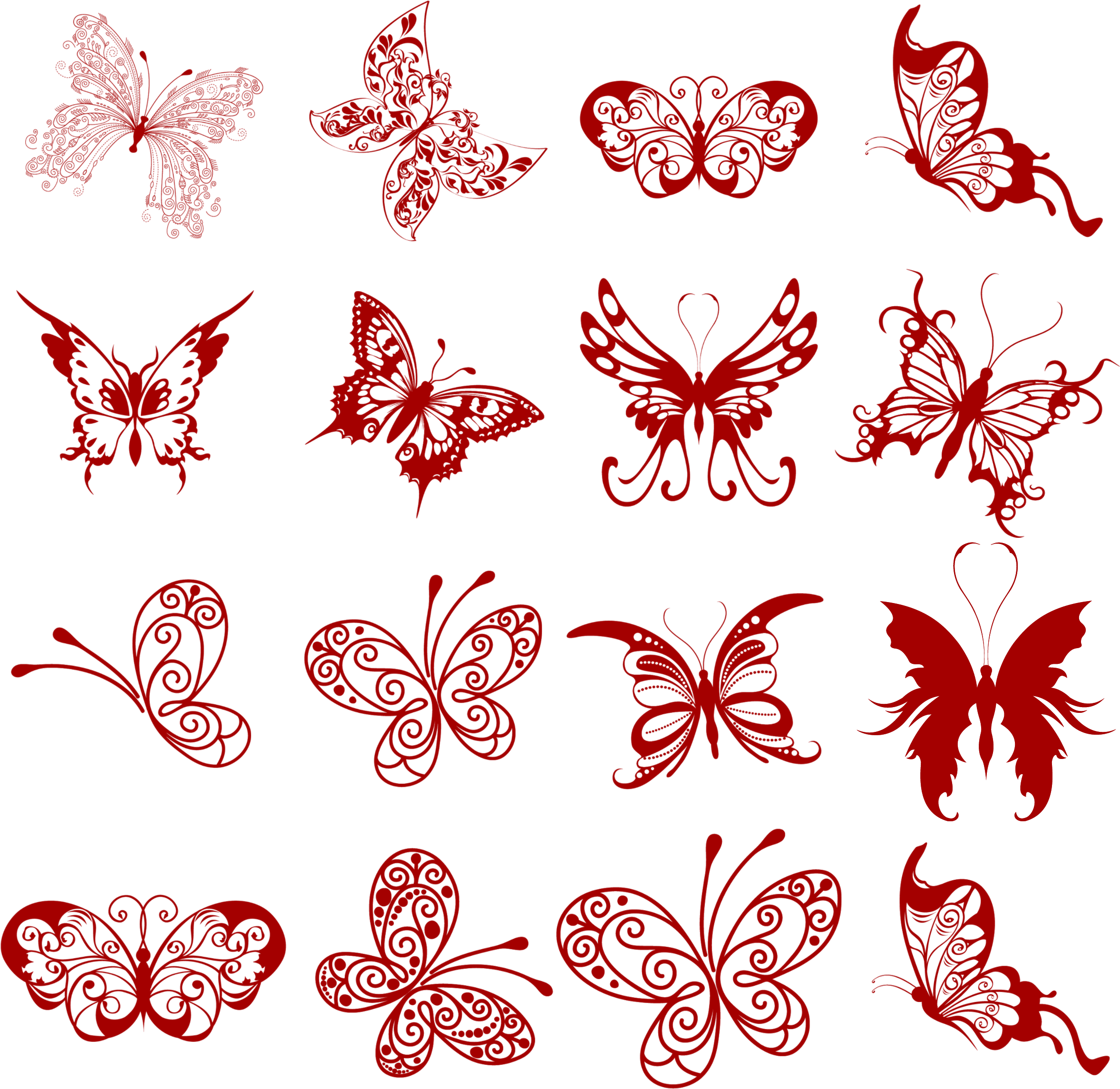 Papercutting Butterfly Clip Art - Joy! Crafts Clear Stamps, Butterflies (2362x2362)