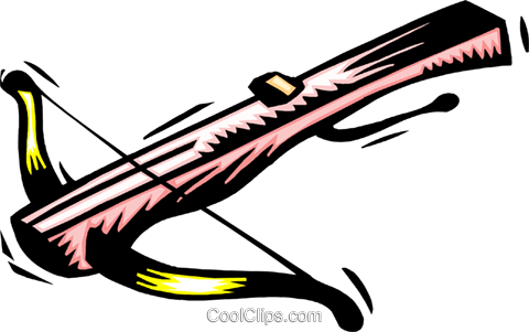 Crossbow Royalty Free Vector Clip Art Illustration - Armbrust Clipart (480x301)