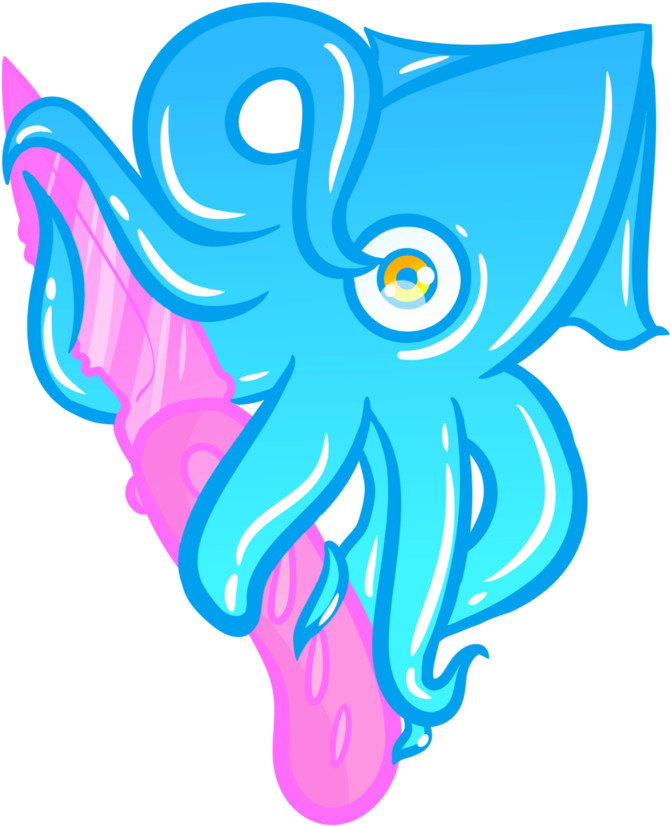 Pastel Squid Knife By Bea-mai - Pastel Squid Knife By Bea-mai (881x907)