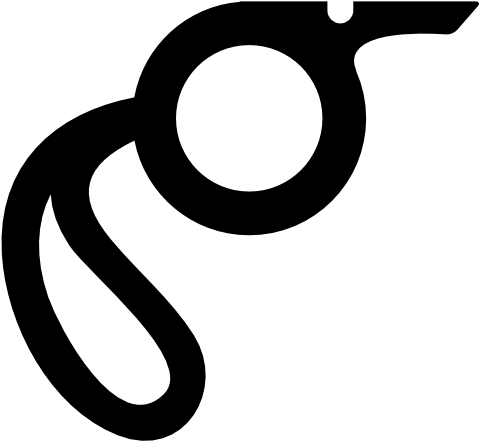 Whistle Icon - Silbato Silueta (512x512)