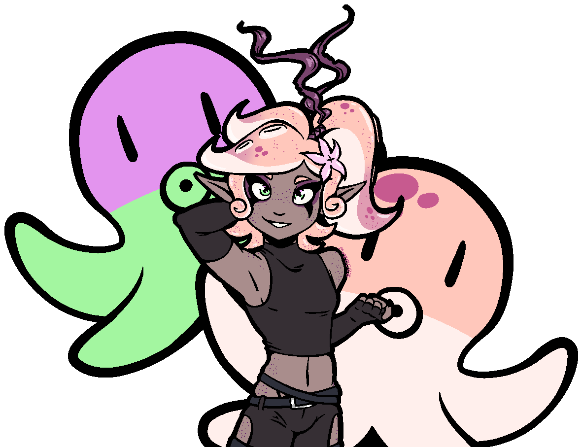 The Most Handsome Squid - Cartoon (1196x946)