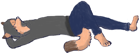 Laying Down Pose For Chatlands By Mrfoxtail72144 - Plank (500x270)