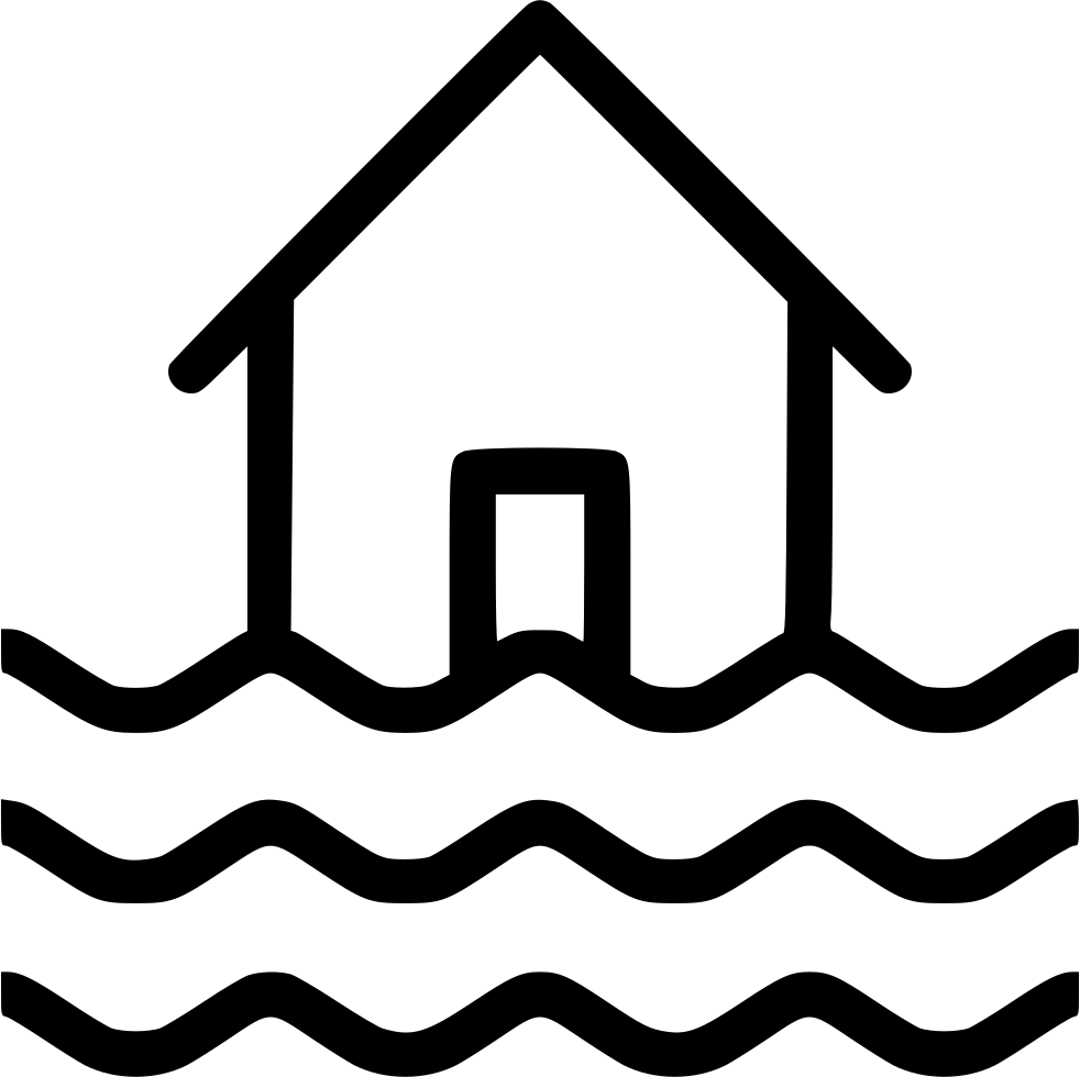 Flooded Clipart Transparent - Inundacion Icono (982x980)