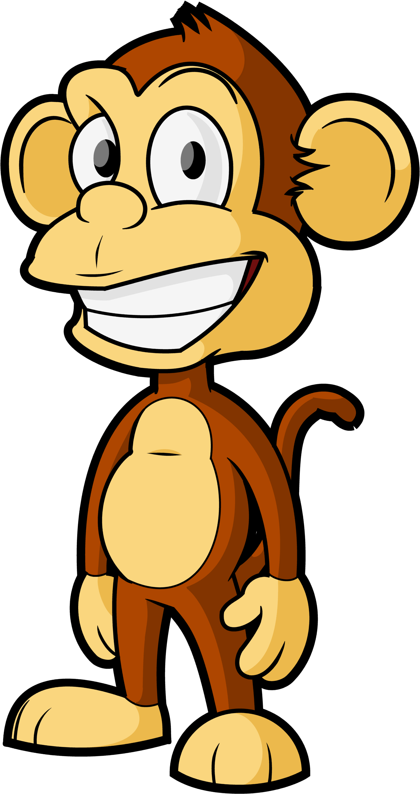 Cartoon Monkeys Clip Art Graphics - Animasi Monyet (3000x3000)