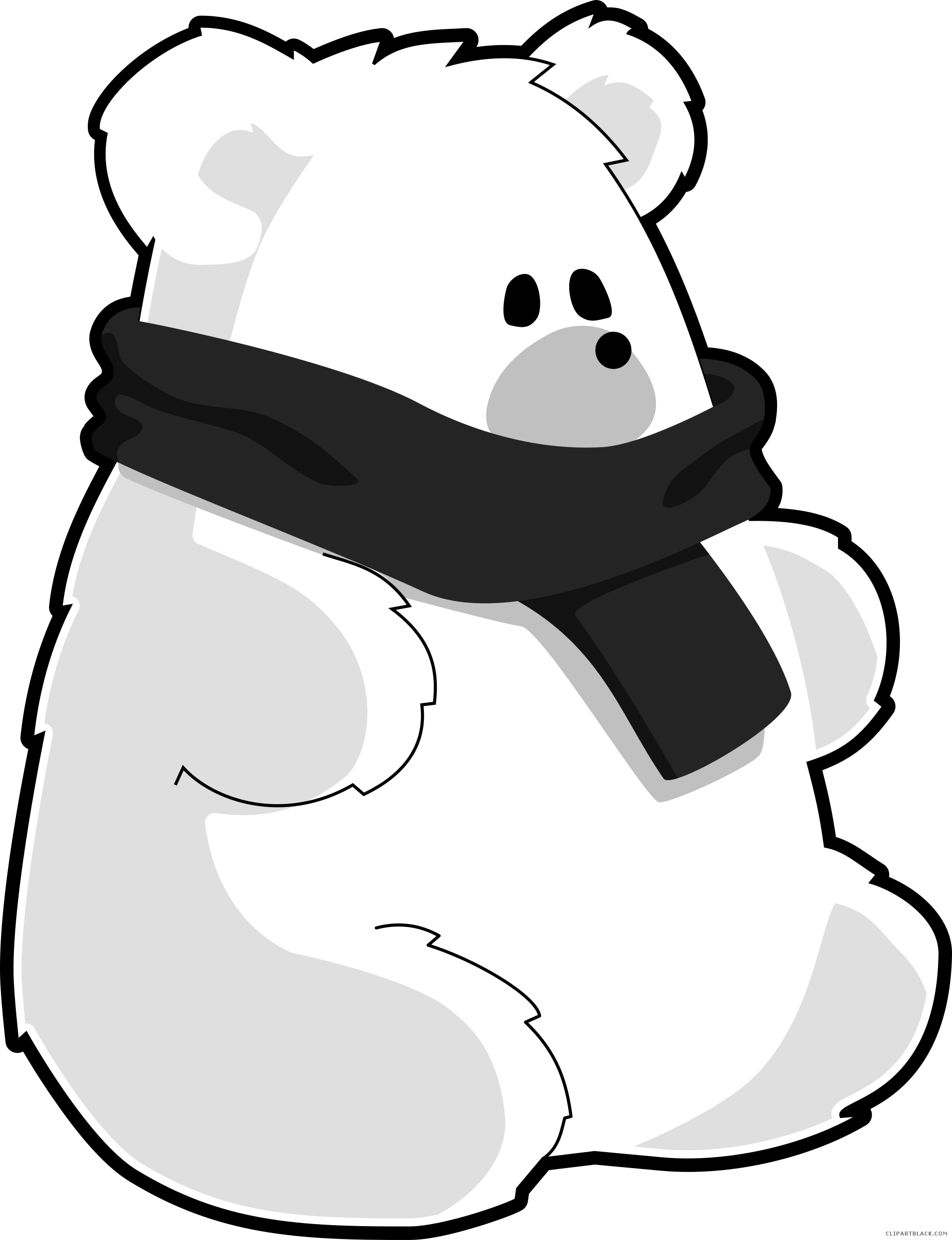 High Quality Bear Animal Free Black White Clipart Images - Teddy Polar Bear Mugs (1920x2500)
