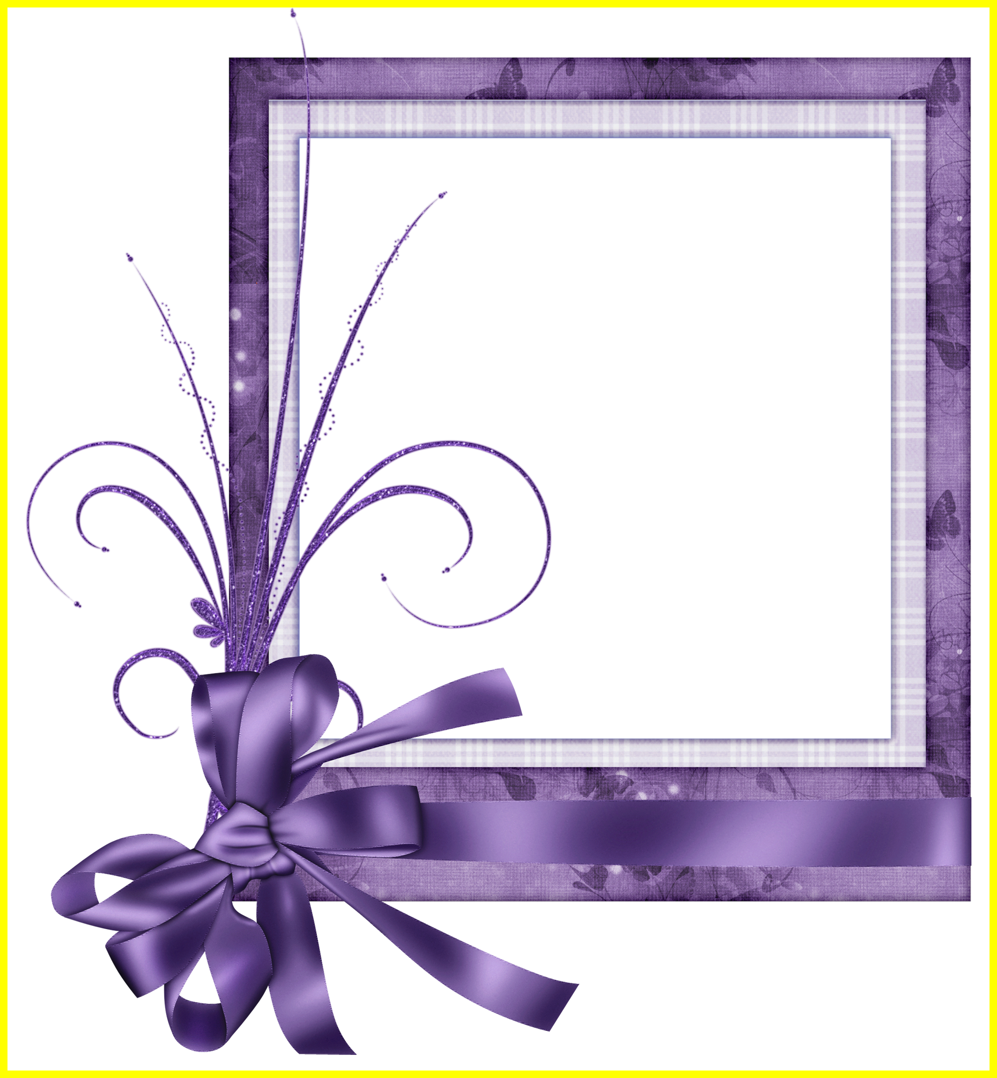 Butterfly Border Purple Butterfly Border Clipart Astonishing - Free Transparent Double Photo Frame Designs Clipart (2030x2195)