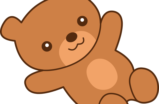 Cartoon Bear Clipart - Teddy Bear Baby Cartoon Png (640x420)