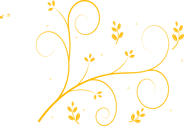 Yellow Flower Swirl Clip Art At Clker - Vine Clip Art (600x412)