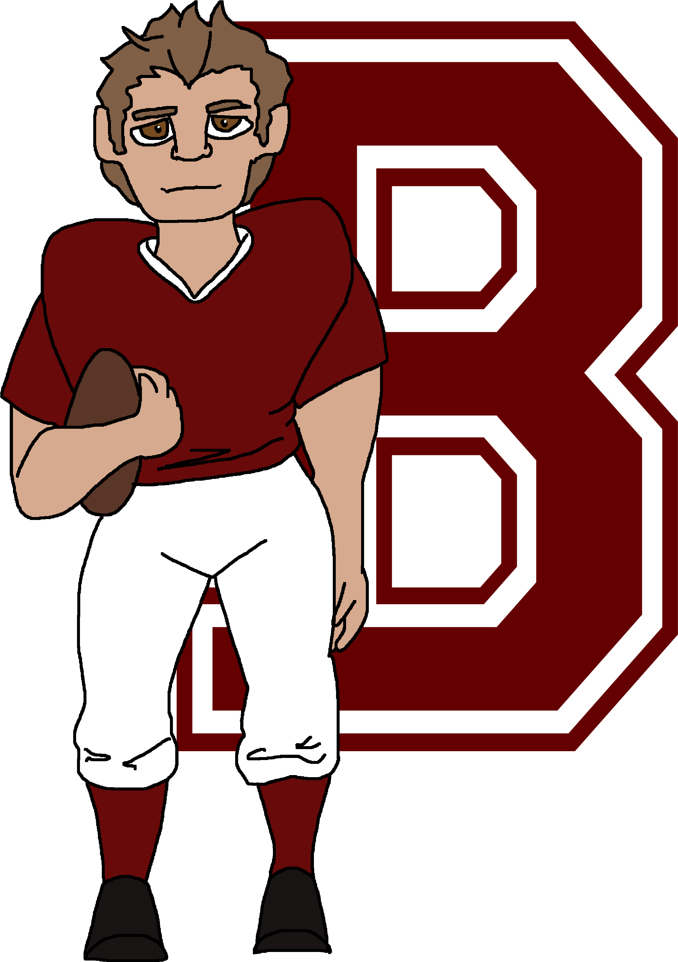 Football B - Tipos De Letras Con Contorno (3600x3600)