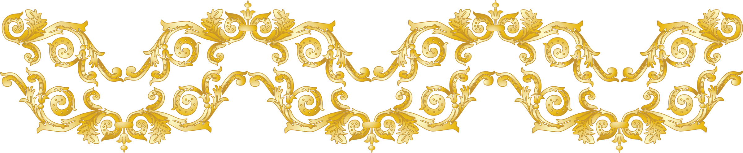 Yellow Clipart Divider - Ottoman Empire Coat Of Arms (2400x494)